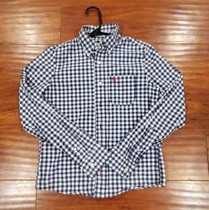 Blue/White Checkered Button-Up Shirt